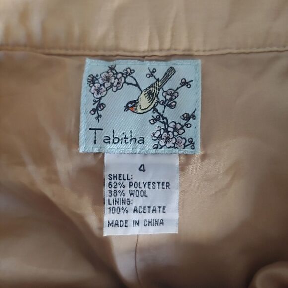 Anthropologie Tabitha Wide Leg Wool Blend Tan Culottes Size 4 - Picture 5 of 6